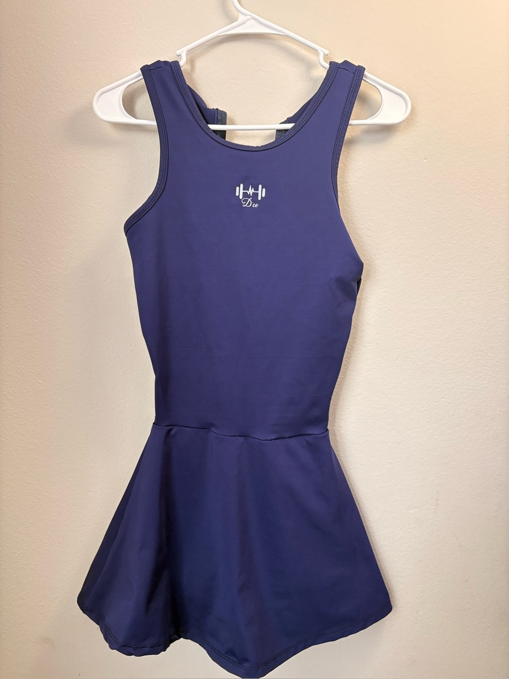 Blue Athletic Tennis Dress with Built-In Shorts Size S